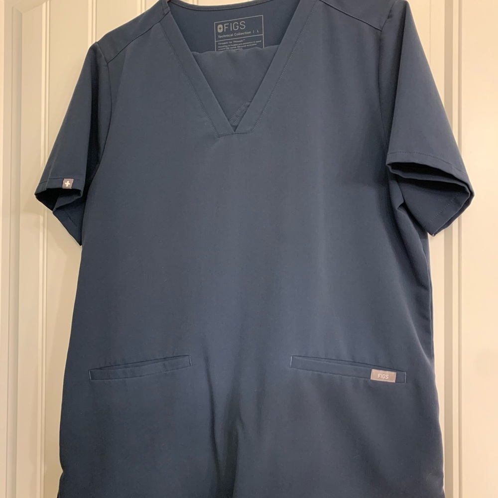Figs Women Scrub Set Dark Harbor size large